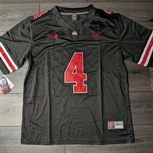 Jeremiah Smith #4 Ohio State Buckeyes BLACKOUT Stitched Men's Jersey Adult Sizes